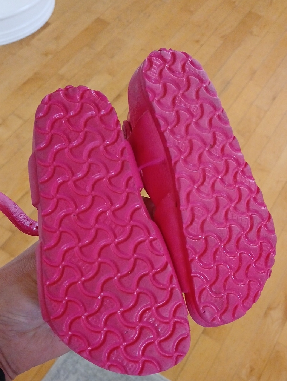 Kids Pink Adjustable Buckle Rubber Birkenstocks - Picture 3 of 4